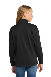 Sport-Tek Youth Sport-Wick Fleece Full-Zip Jacket - Black Back
