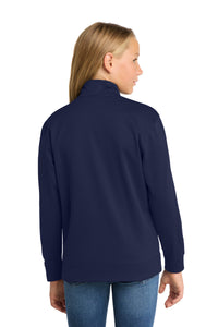 Sport-Tek Youth Sport-Wick Fleece Full-Zip Jacket - Navy Back