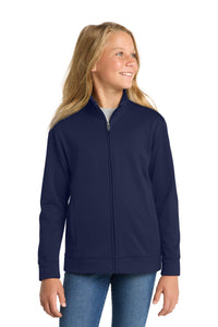 Sport-Tek Youth Sport-Wick Fleece Full-Zip Jacket - Navy