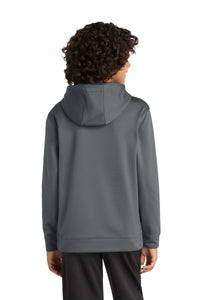Sport-Tek Youth Sport-Wick Fleece Hooded Pullover - Dark Smoke Grey Back
