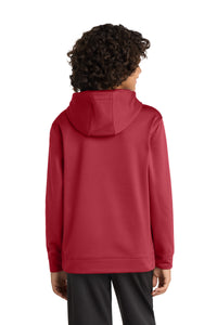 Sport-Tek Youth Sport-Wick Fleece Hooded Pullover - Deep Red Back