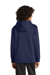 Sport-Tek Youth Sport-Wick Fleece Hooded Pullover - Navy Back