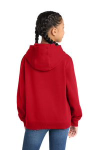 Sport-Tek Youth Pullover Hooded Sweatshirt - True Red Back