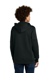 Sport-Tek Youth Sport-Wick Fleece United Pullover Hoodie YST255 - Black/ White Back