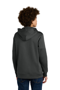 Sport-Tek Youth Sport-Wick Fleece United Pullover Hoodie YST255 - Iron Grey/ White Back