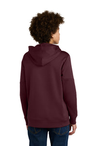Sport-Tek Youth Sport-Wick Fleece United Pullover Hoodie YST255 - Maroon/ White Back