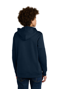 Sport-Tek Youth Sport-Wick Fleece United Pullover Hoodie YST255 - Navy/ White Back