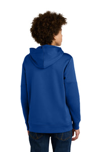 Sport-Tek Youth Sport-Wick Fleece United Pullover Hoodie YST255 - True Royal/ White Back