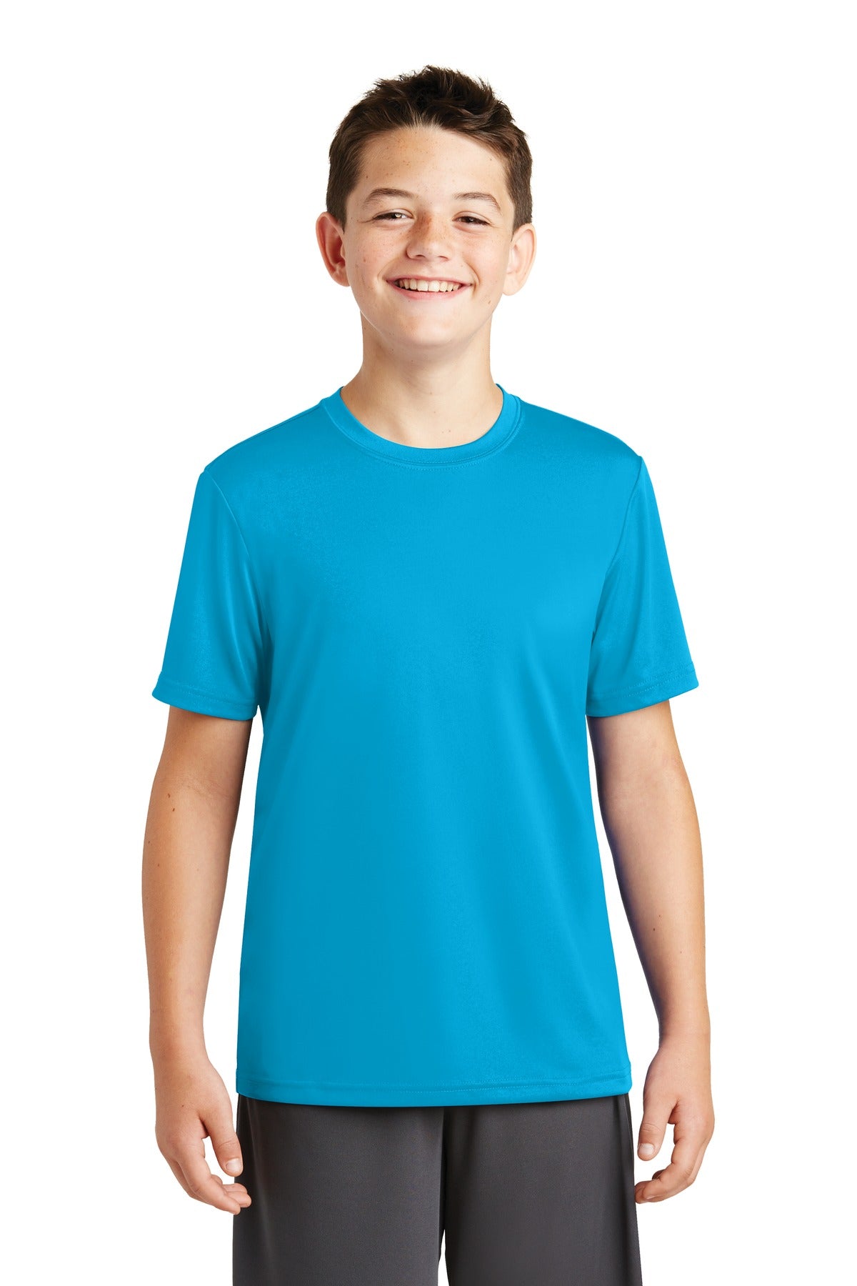 DISCONTINUED Sport-Tek Youth PosiCharge Tough Tee - Atomic Blue