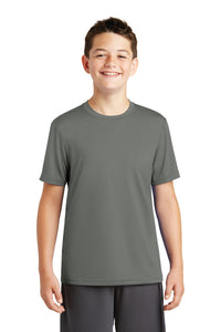 DISCONTINUED Sport-Tek Youth PosiCharge Tough Tee - Dark Smoke Grey