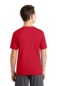 DISCONTINUED Sport-Tek Youth PosiCharge Tough Tee - Deep Red Back