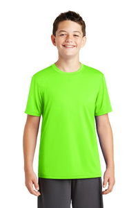 DISCONTINUED Sport-Tek Youth PosiCharge Tough Tee - Neon Green