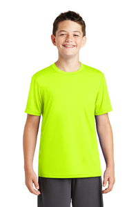 DISCONTINUED Sport-Tek Youth PosiCharge Tough Tee - Neon Yellow