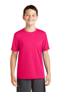 DISCONTINUED Sport-Tek Youth PosiCharge Tough Tee - Pink Raspberry