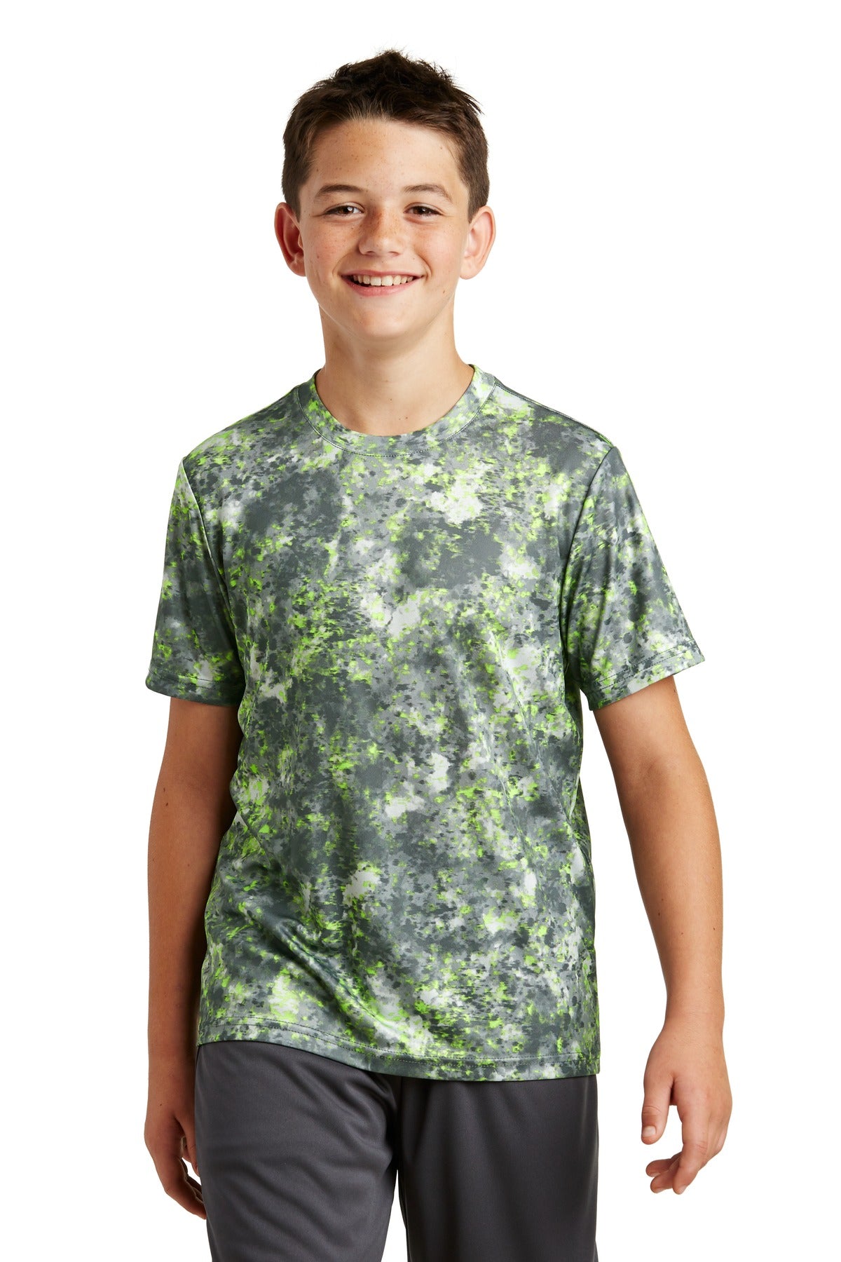 DISCONTINUED Sport-Tek Youth Mineral Freeze Tee - Lime Shock
