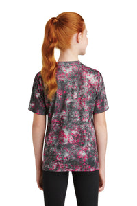 DISCONTINUED Sport-Tek Youth Mineral Freeze Tee - Pink Raspberry Back