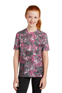 DISCONTINUED Sport-Tek Youth Mineral Freeze Tee - Pink Raspberry