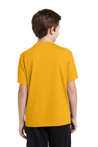 Sport-Tek Youth PosiCharge RacerMesh Tee - Gold Back