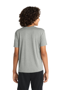 Sport-Tek Youth PosiCharge RacerMesh Tee - Grey Heather Back