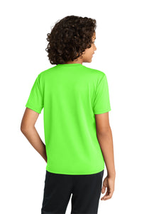 Sport-Tek Youth PosiCharge RacerMesh Tee - Neon Green Back