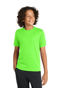 Sport-Tek Youth PosiCharge RacerMesh Tee - Neon Green