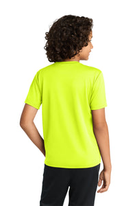 Sport-Tek Youth PosiCharge RacerMesh Tee - Neon Yellow Back