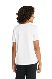 Sport-Tek Youth PosiCharge RacerMesh Tee - White Back