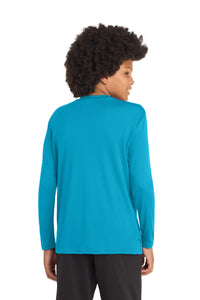 Sport-Tek Youth Long Sleeve PosiCharge Competitor Tee - Atomic Blue Back