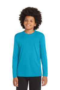 Sport-Tek Youth Long Sleeve PosiCharge Competitor Tee - Atomic Blue