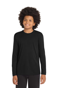 Sport-Tek Youth Long Sleeve PosiCharge Competitor Tee - Black