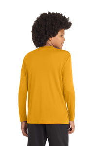Sport-Tek Youth Long Sleeve PosiCharge Competitor Tee - Gold Back
