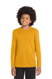 Sport-Tek Youth Long Sleeve PosiCharge Competitor Tee - Gold