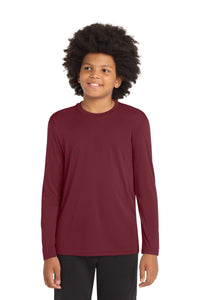 Sport-Tek Youth Long Sleeve PosiCharge Competitor Tee - Maroon