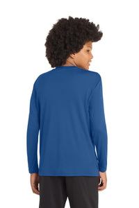Sport-Tek Youth Long Sleeve PosiCharge Competitor Tee - Royal Back