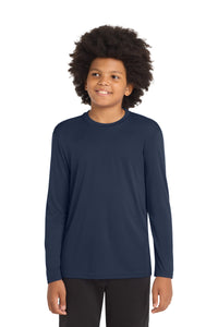 Sport-Tek Youth Long Sleeve PosiCharge Competitor Tee - True Navy