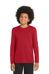Sport-Tek Youth Long Sleeve PosiCharge Competitor Tee - True Red