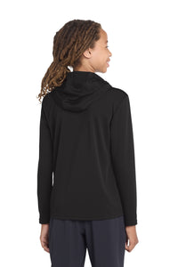 Sport-Tek  Youth PosiCharge  Competitor  Hooded Pullover - Black Back