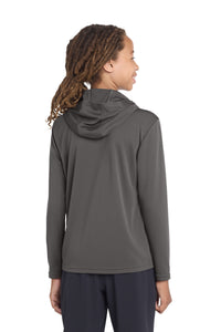 Sport-Tek  Youth PosiCharge  Competitor  Hooded Pullover - Iron Grey Back