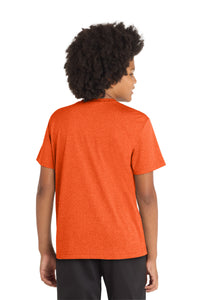 Sport-Tek Youth Heather Contender Tee - Deep Orange Heather Back