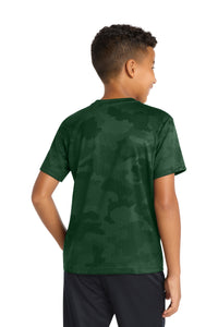Sport-Tek Youth CamoHex Tee - Forest Green Back