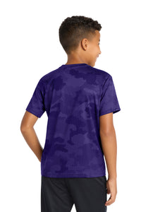 Sport-Tek Youth CamoHex Tee - Purple Back