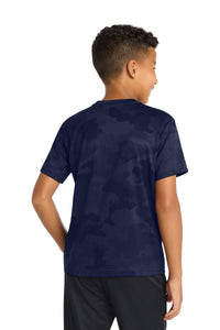 Sport-Tek Youth CamoHex Tee - True Navy Back