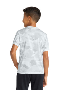 Sport-Tek Youth CamoHex Tee - White Back
