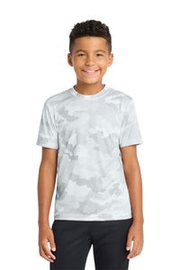 Sport-Tek Youth CamoHex Tee - White