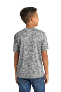 Sport-Tek Youth PosiCharge Electric Heather Tee - Black Electric Back