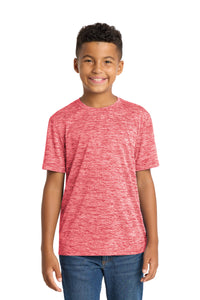 Sport-Tek Youth PosiCharge Electric Heather Tee - Deep Red Electric
