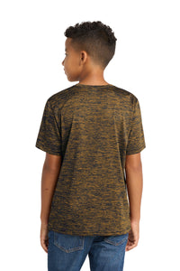 Sport-Tek Youth PosiCharge Electric Heather Tee - Gold-Black Electric Back