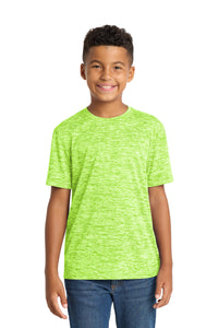 Sport-Tek Youth PosiCharge Electric Heather Tee - Lime Shock Electric