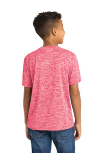 Sport-Tek Youth PosiCharge Electric Heather Tee - Power Pink Electric Back