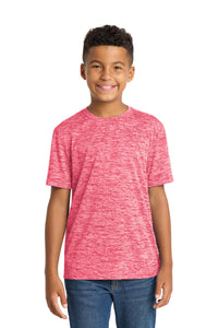 Sport-Tek Youth PosiCharge Electric Heather Tee - Power Pink Electric
